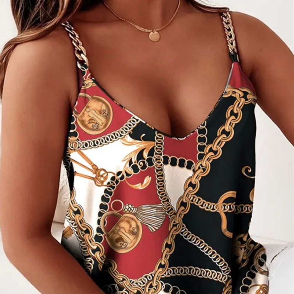 Multi-Color Chain Print Top - Picture 5 of 15